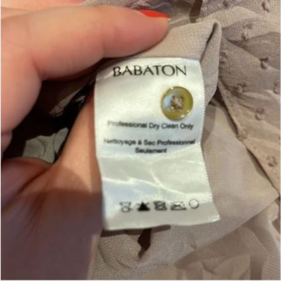 Babaton Aritzia "Augusta" Silk Swiss Dot Blouse - Picture 13 of 14